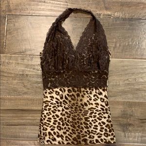 Leopard Print Halter Top